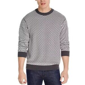 HUGO BOSS Mens Sweater Small Gray Pullover Crew Knit 100% Cotton SONDERSON $178